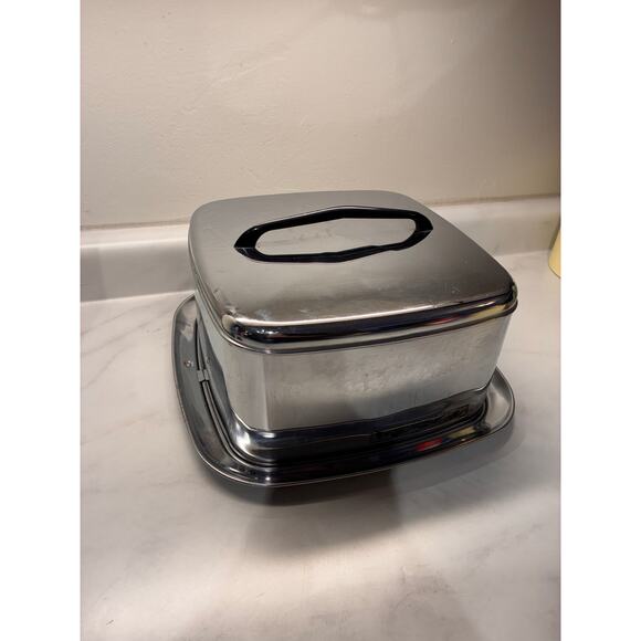 Vintage Chrome Cake Carrier - Picture 2 of 6